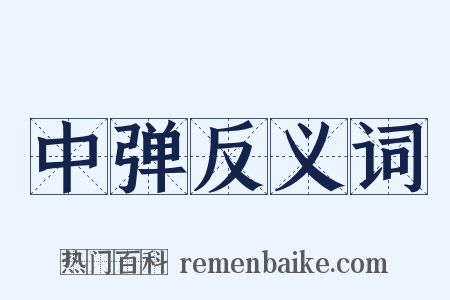 中弹反义词是什么意思的图片